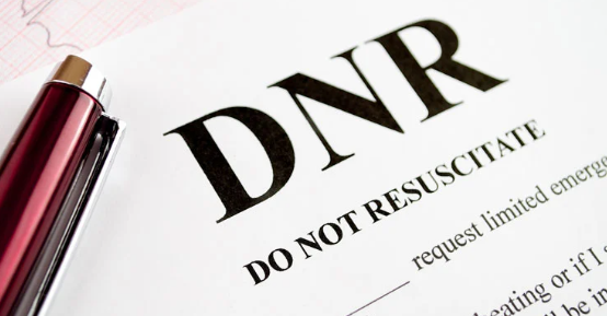 Do Not Resuscitate form with pen