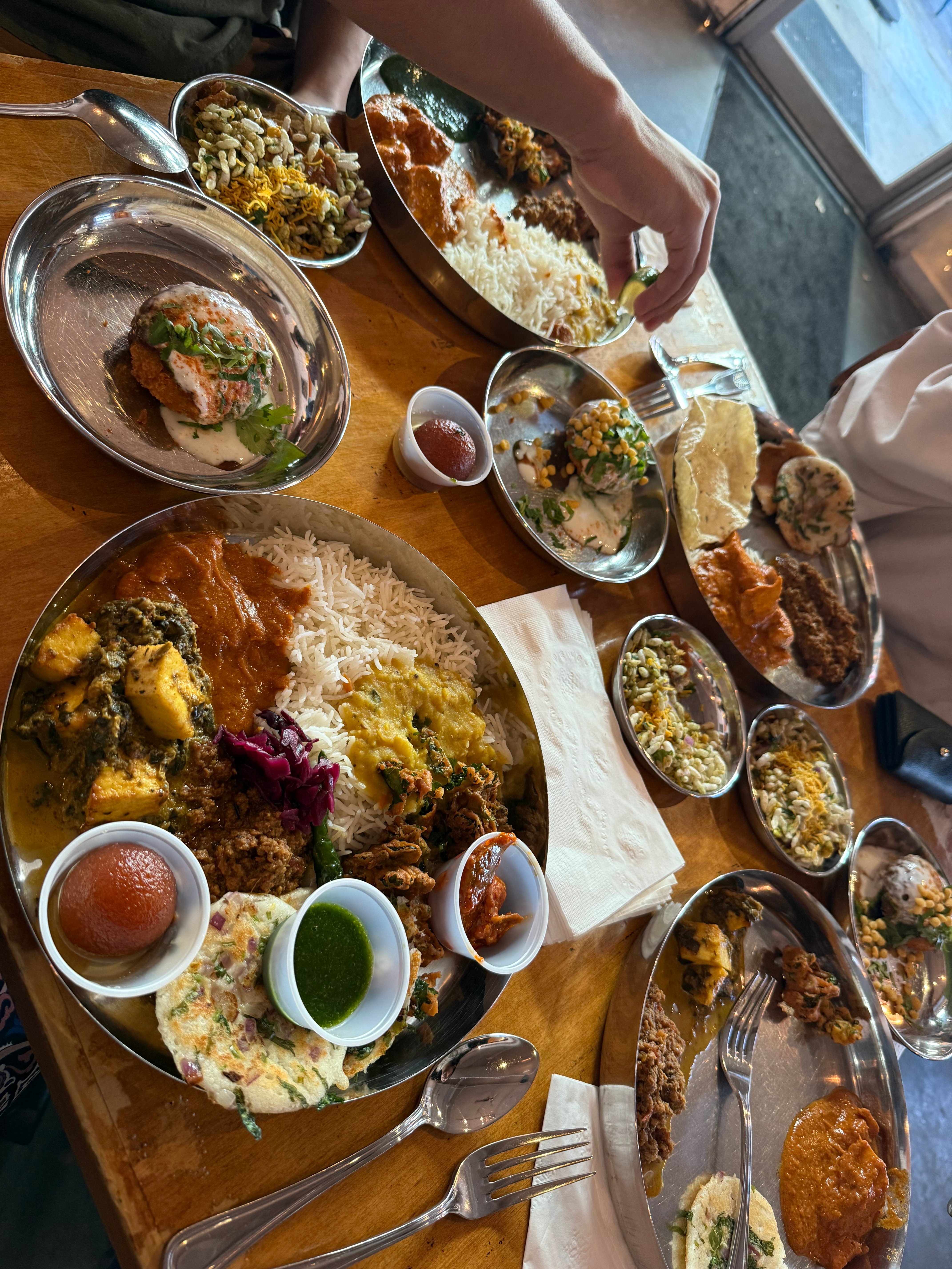 Abundant South Asian food spread